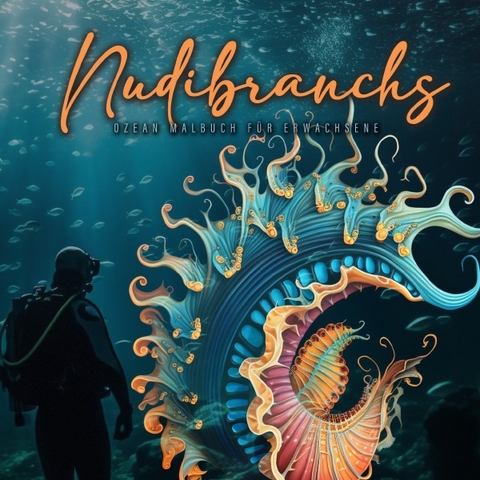 Nudibranchs Meeresschnecken Malbuch f&uuml;r Erwachsene - Monsoon Publishing, Musterst&uuml;ck Grafik