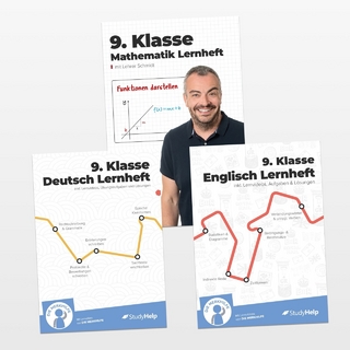 9. Klasse Hauptfächer Set komplett (Mathe, Deutsch, Englisch) / Lernheft, Übungsheft / Rechnen, Rechtschreibung, Übungen, Grammatik