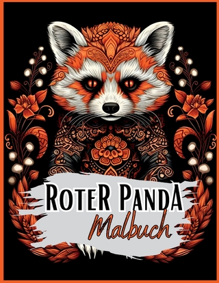 Schwarzes Malbuch „Roter Panda“.