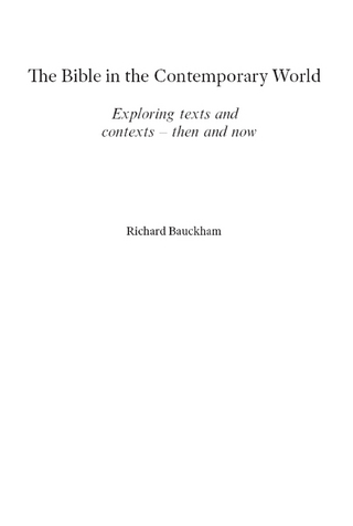 The Bible in the Contemporary World