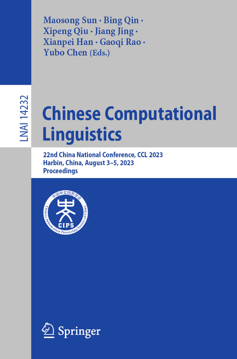 Chinese Computational Linguistics - 