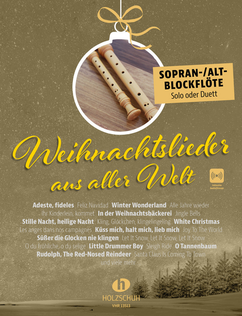 Weihnachtslieder aus aller Welt - Sopran-/Altblockfl&ouml;te - Uwe Sieblitz