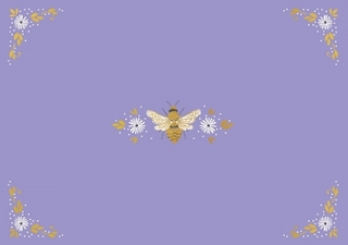 Florentine Bees Note Cards (14 Cards, 15 Self-Sealing Envelopes)