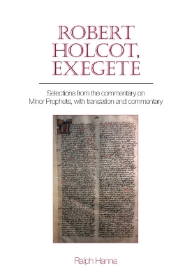 Robert Holcot, exegete - Ralph Hanna