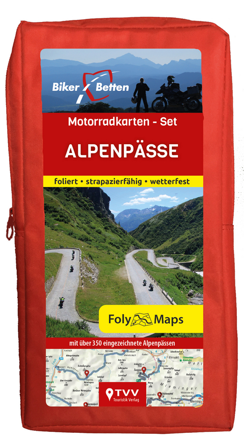 Motorradkarten-Set Alpenp&auml;sse