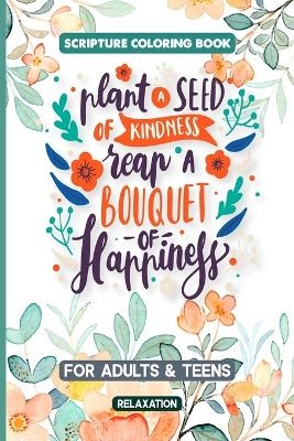 Scripture relaxation coloring book for adults And teens