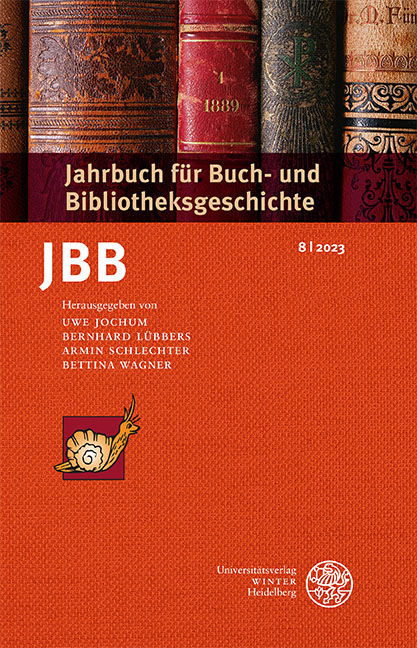 Jahrbuch f&uuml;r Buch- und Bibliotheksgeschichte - 