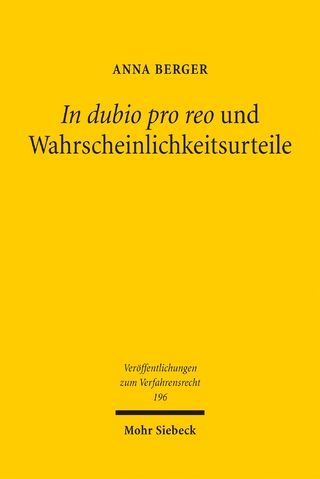 In dubio pro reo und Wahrscheinlichkeitsurteile