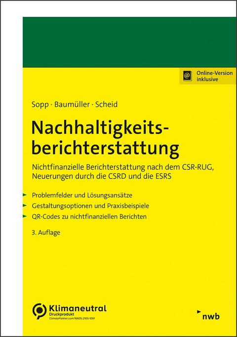 Nachhaltigkeitsberichterstattung - Karina Sopp, Josef Baum&uuml;ller, Oliver Scheid