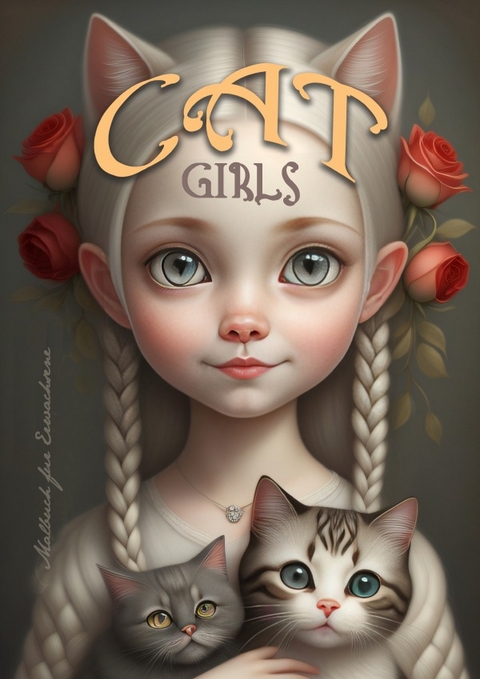 Cat Girls Malbuch f&uuml;r Erwachsene - Musterst&uuml;ck Grafik, Monsoon Publishing