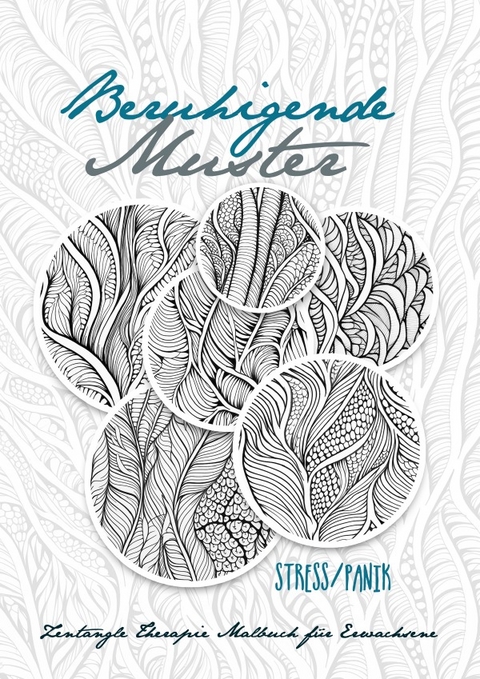 Beruhigende Muster Zentangle Therapie Malbuch f&uuml;r Erwachsene Stress/Panik - Monsoon Publishing, Musterst&uuml;ck Grafik