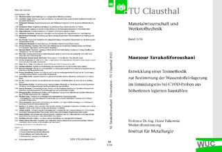 Entwicklung einer Testmethodik zur Bestimmung der Wasserstoffeinlagerung im Ermüdungsriss bei CTOD-Proben aus höherfesten legierten Baustählen