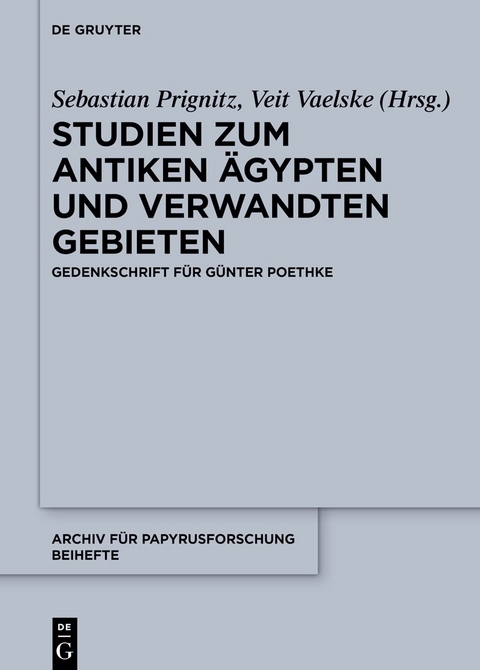 Studien zum antiken &Auml;gypten und verwandten Gebieten - 