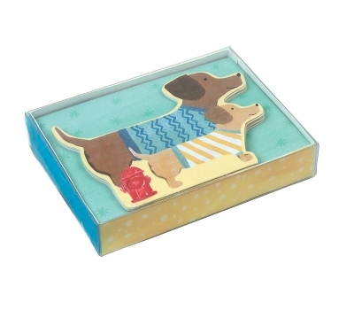 Best in Show Dachshunds Die Cut Notecards