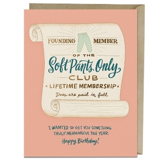 Em & Friends Soft Pants Club Birthday Greeting Card