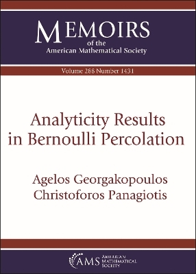 Analyticity Results in Bernoulli Percolation - Agelos Georgakopoulos, Christoforos Panagiotis