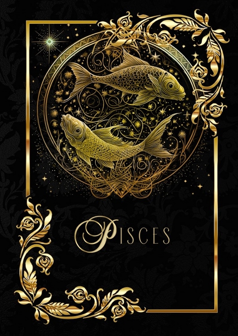 Astrologie Notizb&uuml;cher / Zodiac Pisces Notebook - Chris Bee ArtDesign