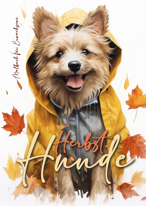 Herbst Hunde Malbuch f&uuml;r Erwachsene - Monsoon Publishing, Musterst&uuml;ck Grafik