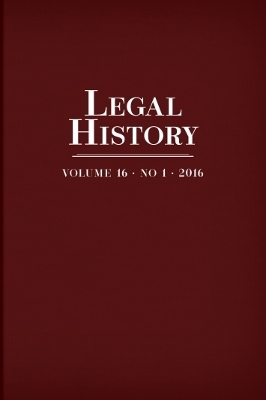 Legal History Journal Vol 16.1 - 