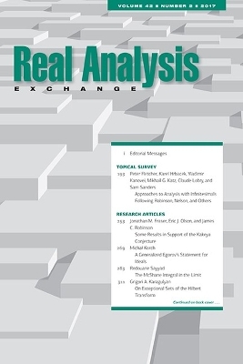 Real Analysis Exchange 42, No. 2 - 