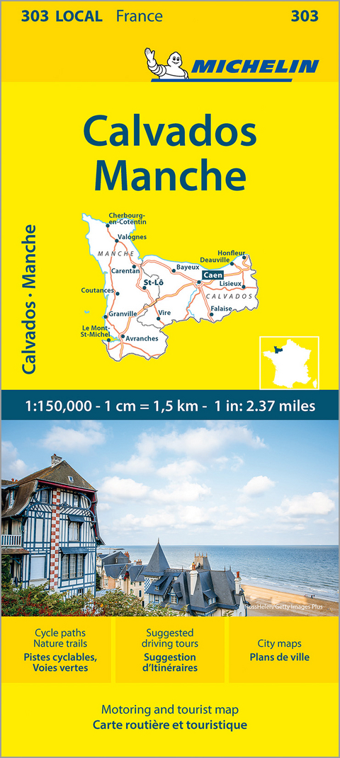 Calvados Manche - Michelin Local Map 303 -  Michelin