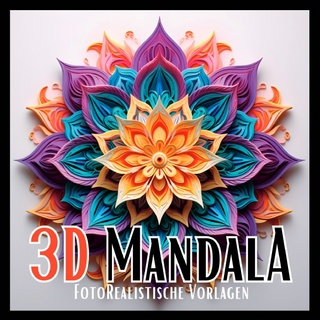 Black Midnight- Mandala / 3D Mandala Malbuch „Black & White“