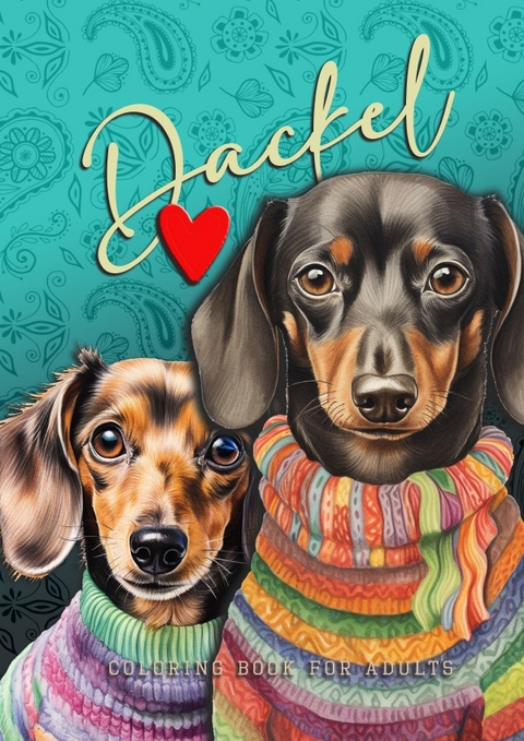 Dackel Malbuch f&uuml;r Erwachsene - Monsoon Publishing, Musterst&uuml;ck Grafik