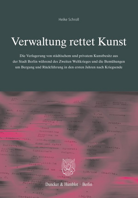 Verwaltung rettet Kunst. - Heike Schroll