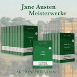 Jane Austens Meisterwerke (B&uuml;cher + 15 MP3 Audio-CDs) - Lesemethode von Ilya Frank - Zweisprachige Ausgabe Englisch-Deutsch - Jane Austen