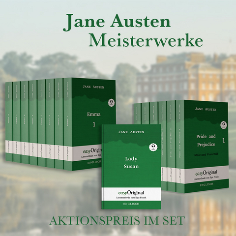 Jane Austens Meisterwerke (B&uuml;cher + Audio-Online) - Lesemethode von Ilya Frank - Zweisprachige Ausgabe Englisch-Deutsch - Jane Austen