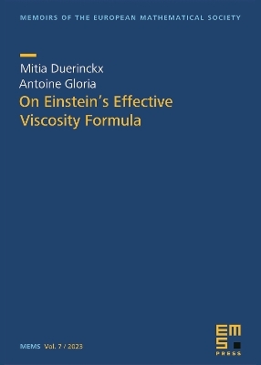 On Einstein’s Effective Viscosity Formula