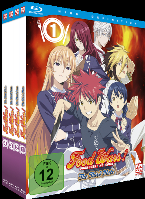 Food Wars! The Third Plate - Gesamtausgabe - Bundle - Vol.1-4 - Blu-ray - Ohne Schuber