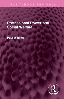 Professional Power and Social Welfare - Profesor Paul Wilding