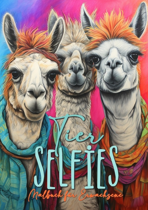 Tier Selfies Malbuch f&uuml;r Erwachsene - Monsoon Publishing, Musterst&uuml;ck Grafik