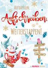 Aufrappeln. Aufschreiben. Weiterstapfen! | 100 Seiten, 50 Blatt | blanko, leere Seiten mit Seitennummerierung | Tagebuch, Notizheft, Journal, Schulbedarf, Geschenkbuch, Notebook, Reisetagebuch, Planen, Lernen - Mira Morton