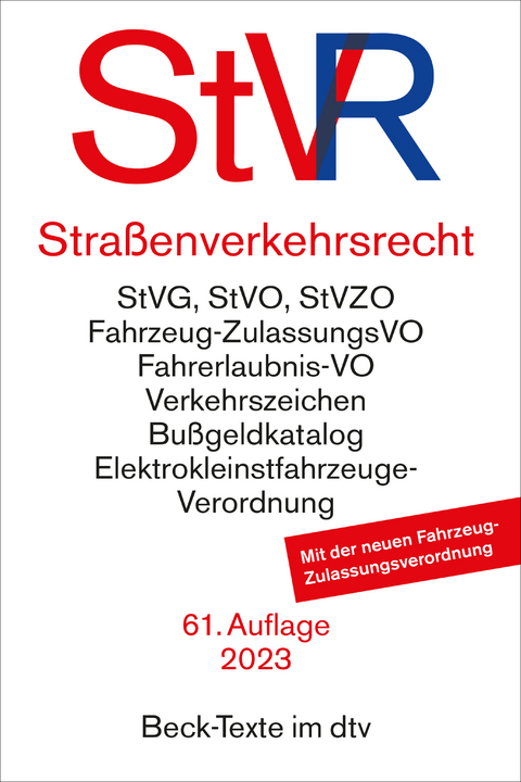 Straßenverkehrsrecht StVR - 