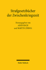 Strafgesetzb&uuml;cher der Zwischenkriegszeit - 