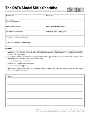 The DATA Model Skills Checklist