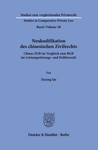 Neukodifikation des chinesischen Zivilrechts.