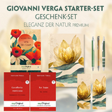 Vita dei campi Starter-Paket Geschenkset - 3 B&uuml;cher (mit Audio-Online) + Eleganz der Natur Schreibset Premium - Giovanni Verga