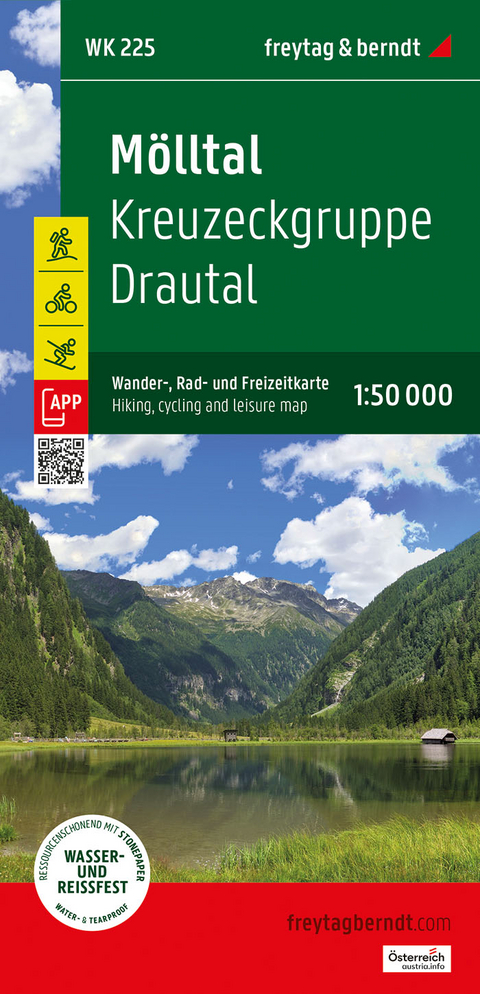 M&ouml;lltal, Wander-, Rad- und Freizeitkarte 1:50.000, freytag & berndt, WK 225