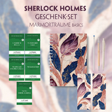 Sherlock Holmes Geschenkset - 5 B&uuml;cher (mit Audio-Online) + Marmortr&auml;ume Schreibset Basics - Arthur Conan Doyle