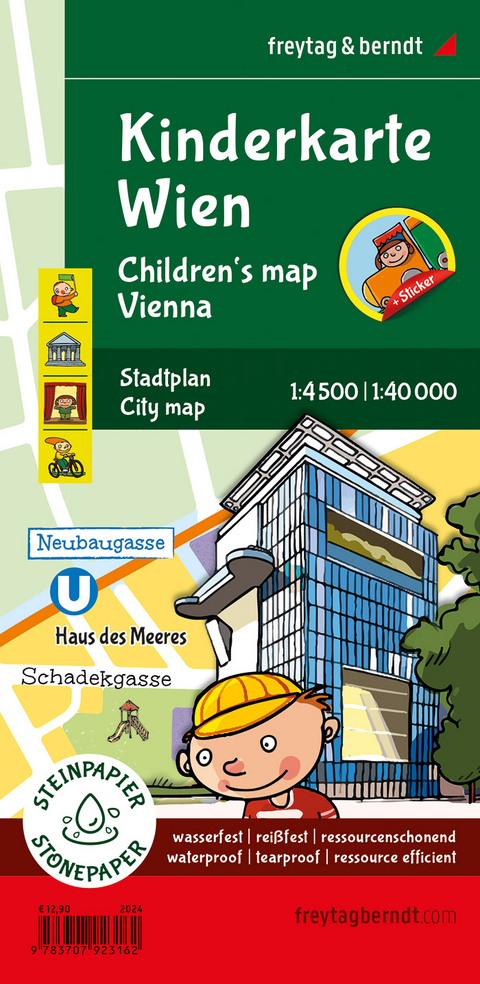 Kinderkarte Wien, Stadtplan 1:40.000, freytag & berndt - Arthur F&uuml;rnhammer