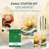 Emma Starter-Paket Geschenkset 2 B&uuml;cher (mit Audio-Online) + Eleganz der Natur Schreibset Premium - Jane Austen