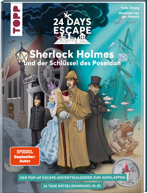 24 DAYS ESCAPE 3D Pop-Up-Adventskalender&ndash; Sherlock Holmes und der Schl&uuml;ssel des Poseidon - Yoda Zhang