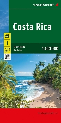 Costa Rica, Straßenkarte, 1:400.000, freytag &amp; berndt - 