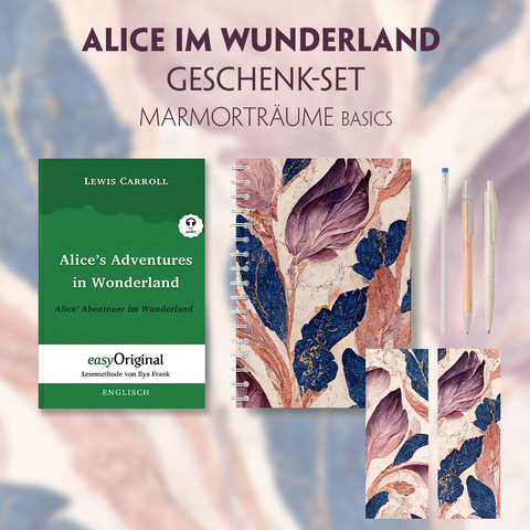 Alice im Wunderland Geschenkset (Softcover + Audio-Online) + Marmortr&auml;ume Basics - Lewis Carroll