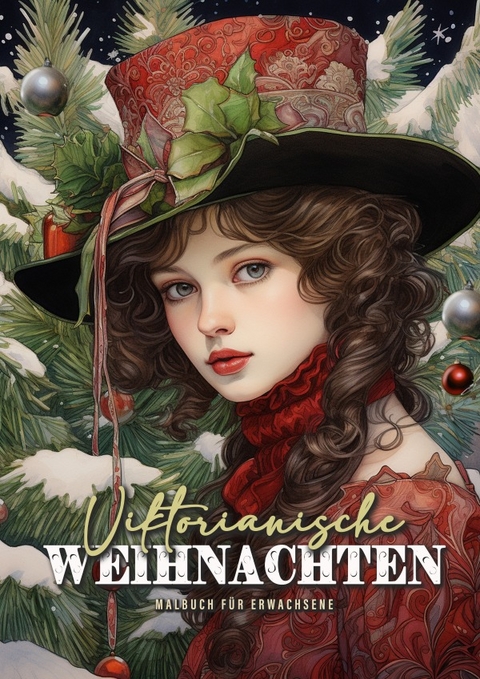 Viktorianische Weihnachten Malbuch f&uuml;r Erwachsene - Monsoon Publishing, Musterst&uuml;ck Grafik