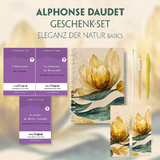 Alphonse Daudet Geschenkset - 3 B&uuml;cher (mit Audio-Online) + Eleganz der Natur Schreibset Basics - Alphonse Daudet