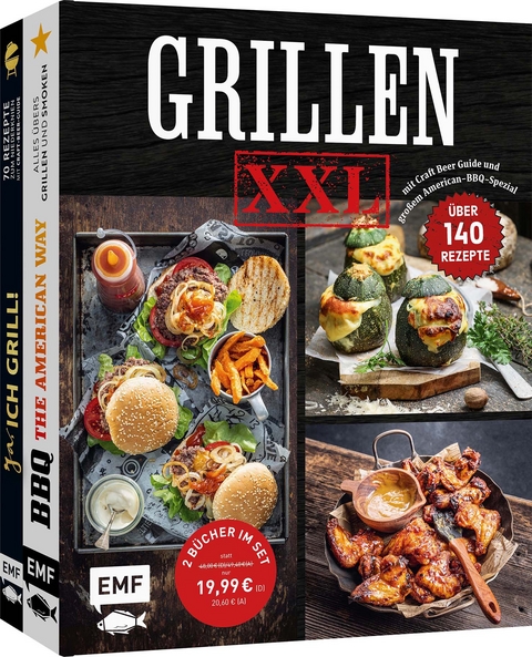 Grillen XXL &ndash; Doppelt stark: 2 Grill-B&uuml;cher im Set